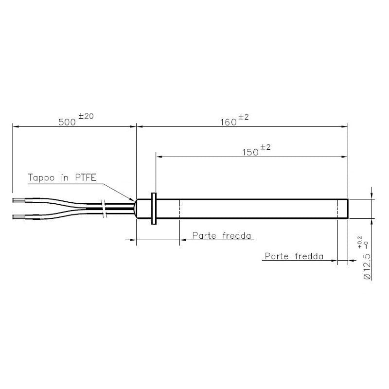 Candeletta Stufa a Pellet D.12,5 L.150 - 160 350W c/flangia PALAZZETTI - OLIMPIA SPLENDID - BIASI - SUPRA