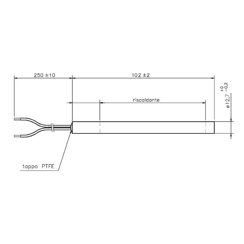 Candeletta Stufa a Pellet Liscia D.12,5 L.100 300W CADEL - EUROFIAMMA - EUROSTEACK