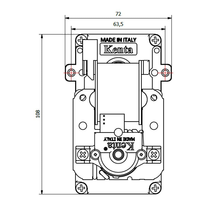 MOTORIDUTTORE STUFA A PELLET 1,5 RPM - ALBERO 8,5 C/encoder KENTA