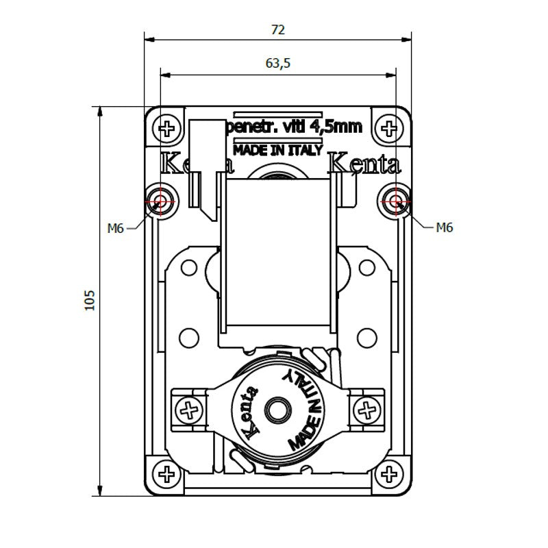 MOTORIDUTTORE STUFA A PELLET 5 RPM - ALBERO 9,5 MM KENTA