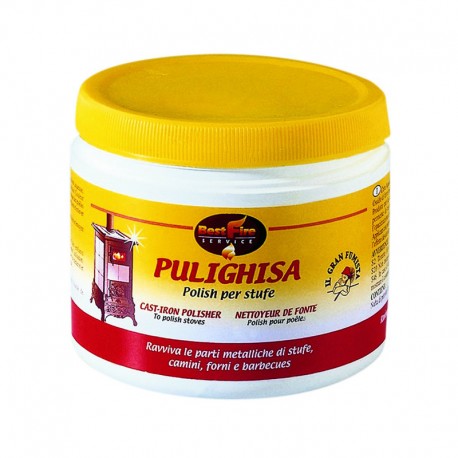 PULIGHISA Colore Nero Prodotto per Cura stufe in ghisa Ravvivare superfici Metalliche camini forni barbecues