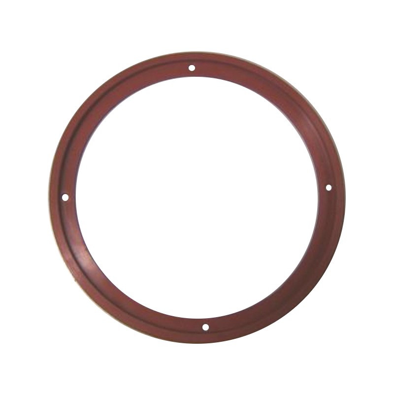 Guarnizione Anteriore aspiratore estrattore fumi di stufe a Pellet a 4 Fori in Gomma siliconica di Colore Rosso