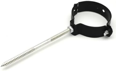 COLLARE PER FISSAGGIO DI TUBI FUMO VERNICIATO NERO Diam. 80
