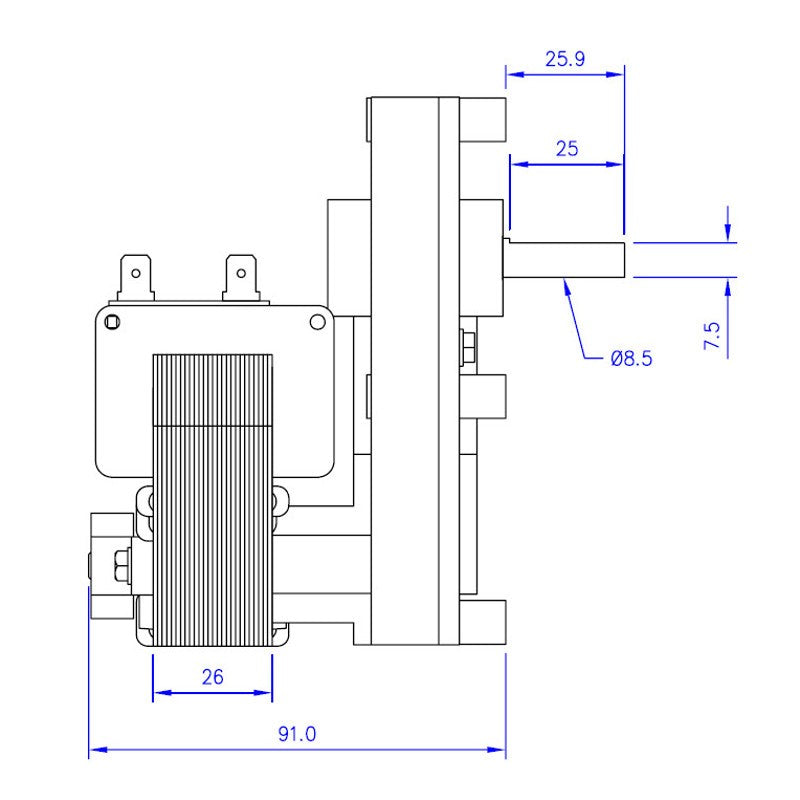 MOTORIDUTTORE STUFA A PELLET 5 RPM ALBERO 8,5 TIPO BCZ MOD.504 SPG LINCAR - ECOTECK - MORETTI DESIGN - RAVELLI - THERMOROSSI - UNGARO - ARCE