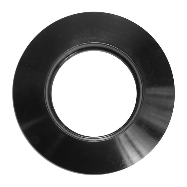 ROSONE COPRIMURO IN SILICONE NERO DM 80 mm DM esterno 140 mm. canna fumaria stufa a pellet