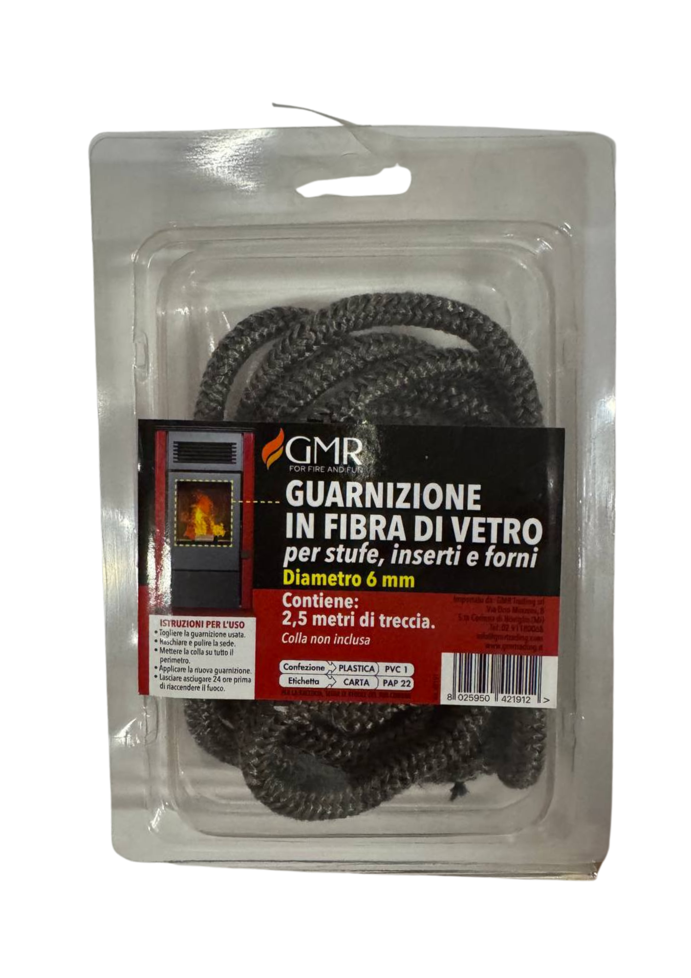 Guarnizione in fibra di vetro 6mm
