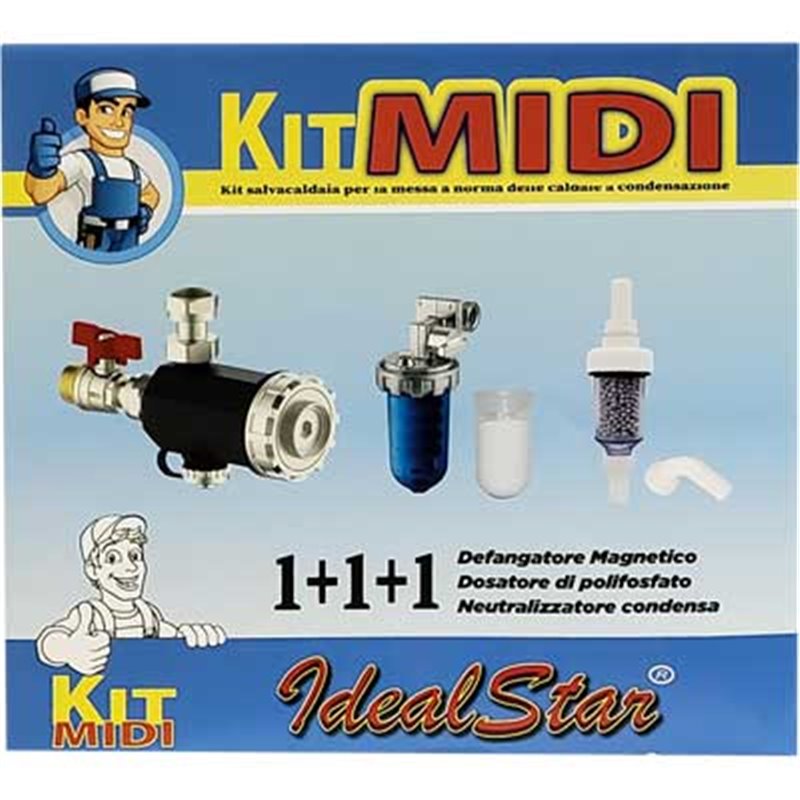 Kit Dosatore Anticalcare - Defangatore - Neutralizzatore di condensa Sottocaldaia MIDI