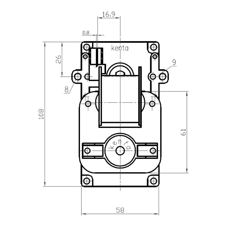 MOTORIDUTTORE STUFA A PELLET 2 RPM - ALBERO 9,5  KENTA