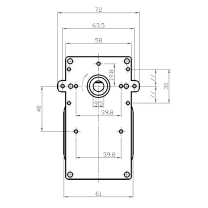 MOTORIDUTTORE STUFA A PELLET 2 RPM - ALBERO 9,5  KENTA