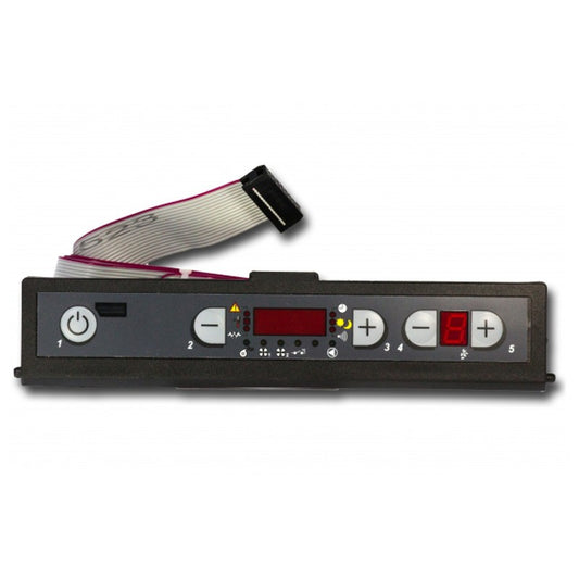 Tastiera display LED Micronova PF095 5 tasti, per stufe a pellet