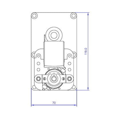 MOTORÉDUCTEUR POUR POÊLE À PELLETS 1,3 TR/MIN ARBRE 9,5 TYPE BCZ MOD.504 - MARQUE SPG POUR POÊLES: Palazzetti - Royal - Kalor - Piazzetta - Thermorossi - Mcz - Anselmo Cola